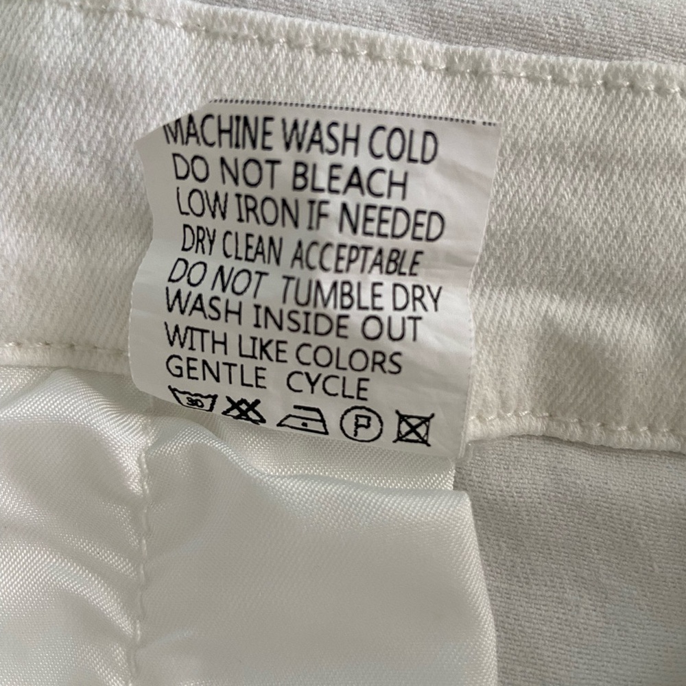 Unbranded White Denim Overalls Unisex Medium - Picture 7 of 8